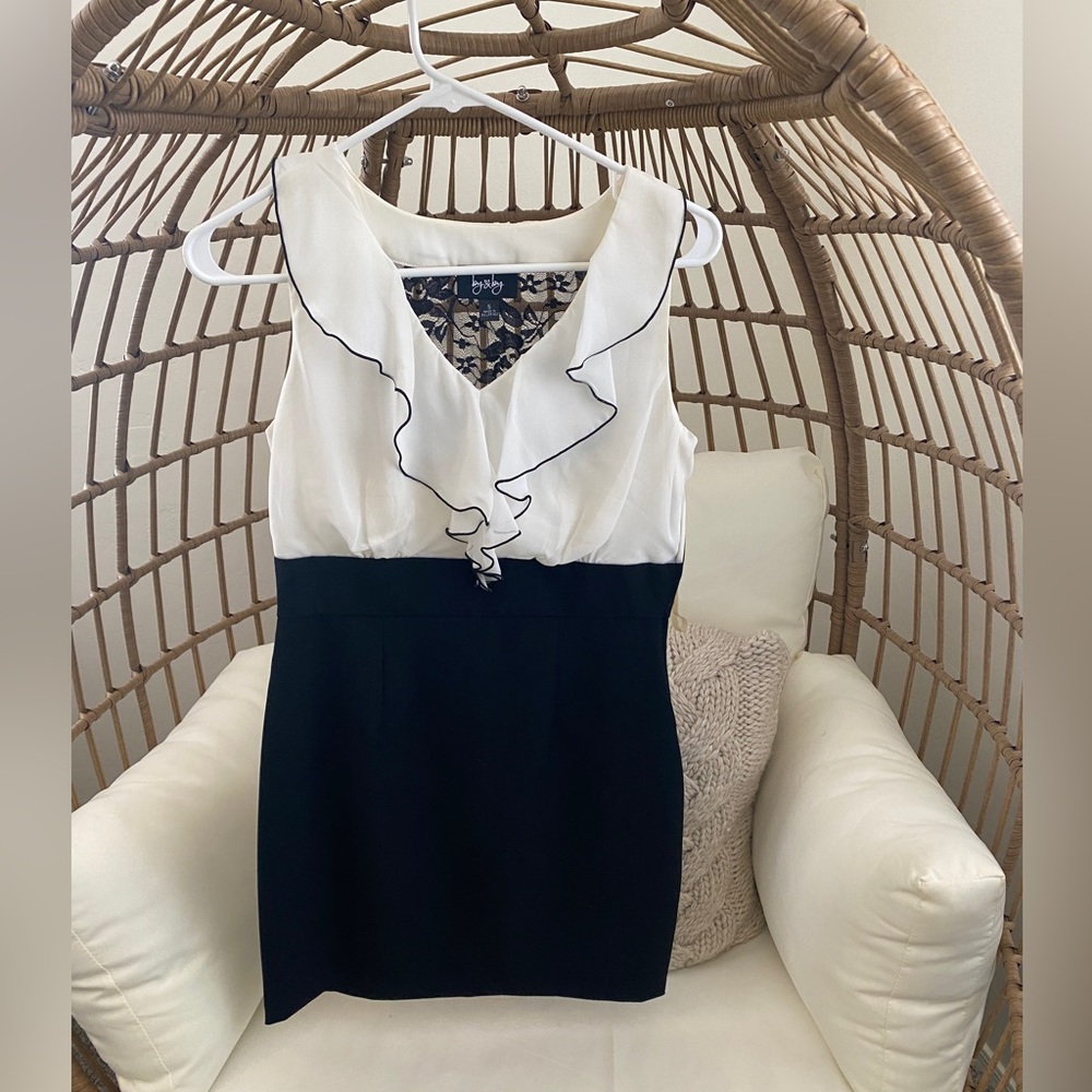 White and Black Women’s Dress